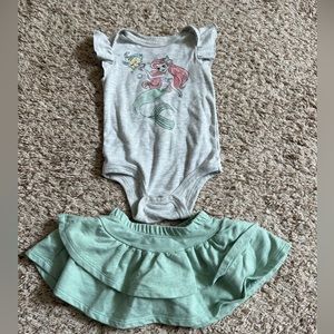 Disney Baby Little Mermaid Onesie with Skirt